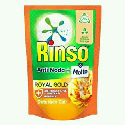 Rinso Molto Deterjen Cair Royal Gold 625mL dan Japanese peach 565ml