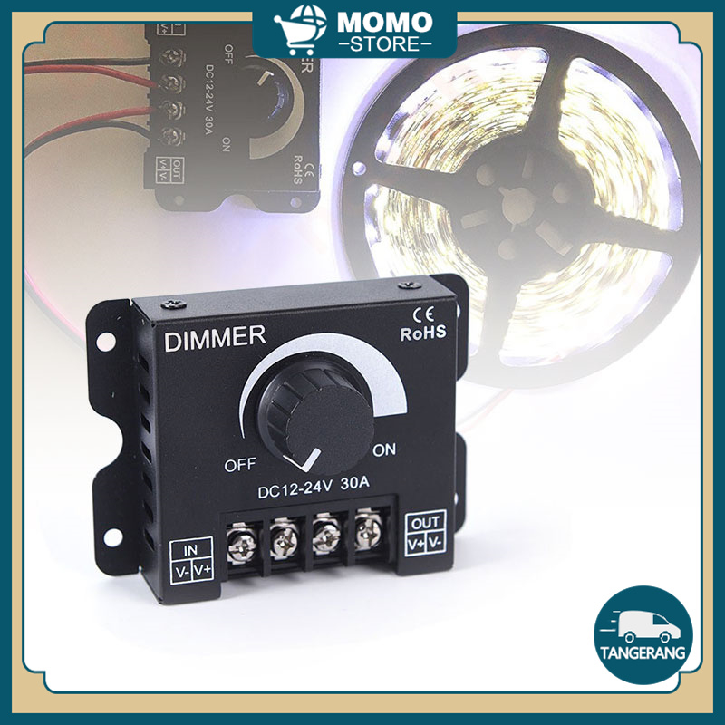 Dimmer Lampu LED 12 Volt / Dimmer LED DC 12V-24V 30A Saklar Dimmer Lampu Brightness Adjuster