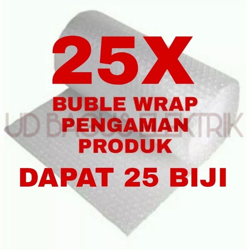 

25X BUBBLE WARP UKURAN 50CM X 50CM - PLASTIK PENGAMAN PRODUK