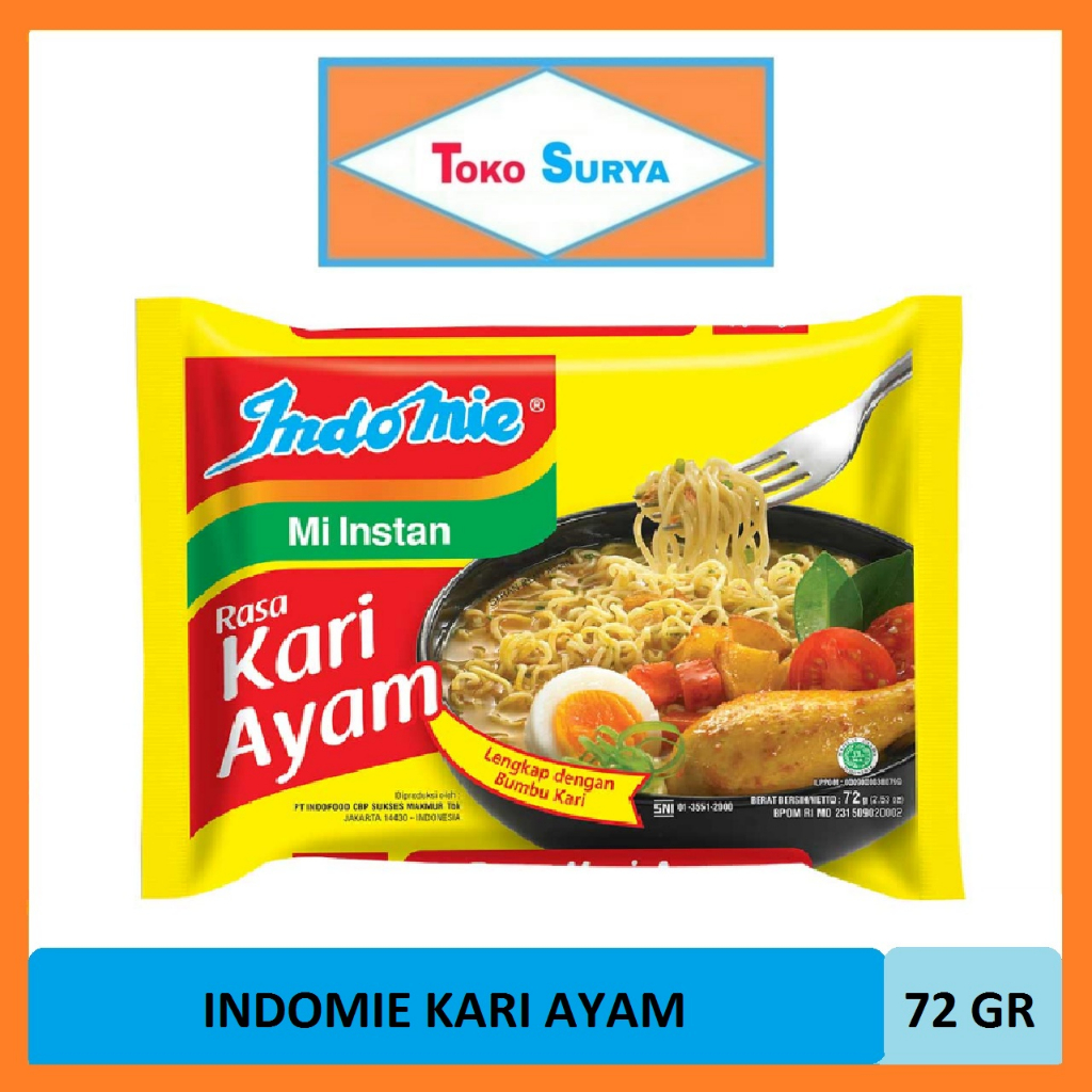 

Indomie Mi Instan Rasa Kari Ayam 72 Gr