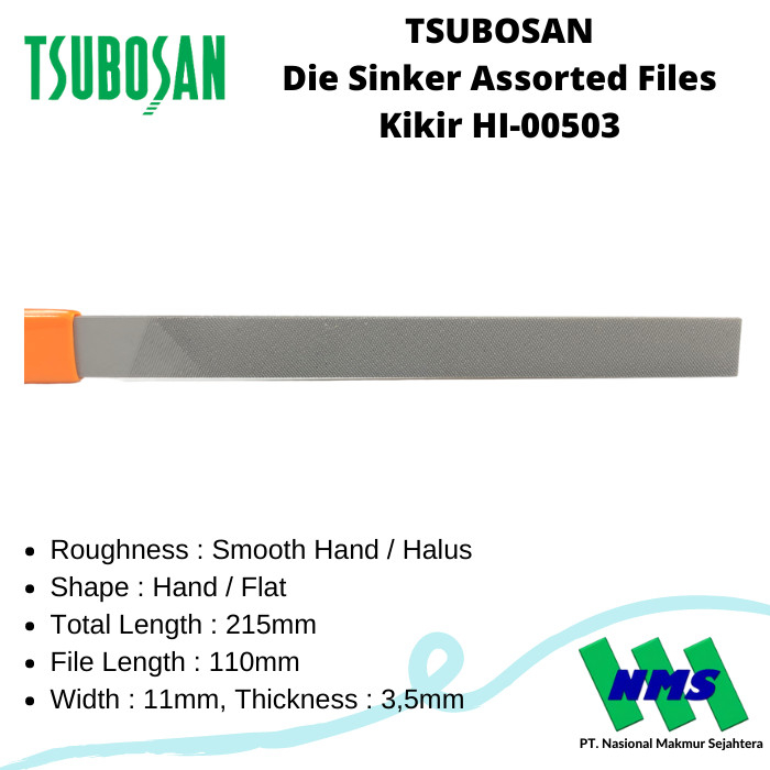 

Kikir Flat Tekstur Halus Tsubosan Hi-00503 Satuan