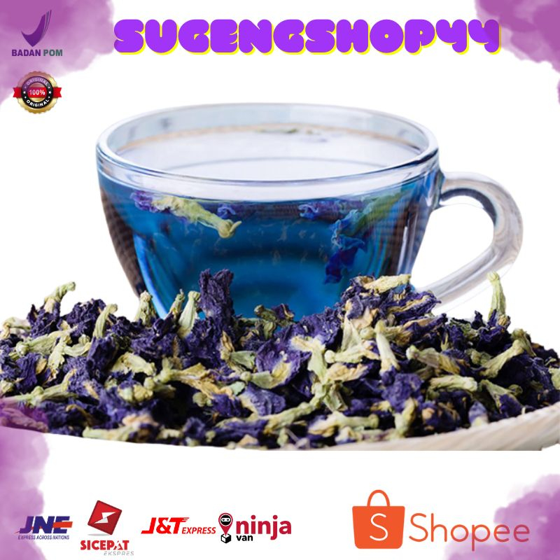 

Teh Herbal Bunga Telang Kering / Bunga Telang TUMPUK PREMIUM / Bunga Telang Tumpuk Pewarna Alami Herbal Organik & Sehat / Reseller Asli Termurah Aman BPOM Herbal Alami