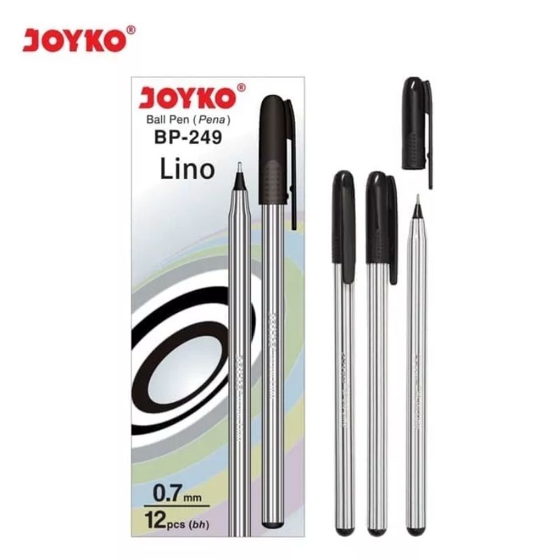 

BP-249 Pulpen Lino Joyko 0.7mm Tinta Hitam Per Box Isi 12 Pcs