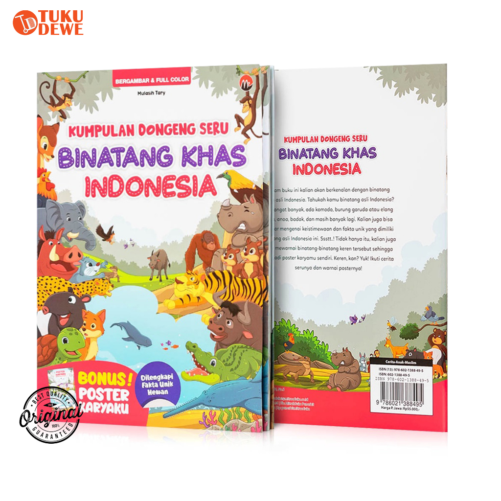 BUKU DONGENG CERITA ANAK - KUMPULAN DONGENG SERU BINATANG KHAS INDONESIA