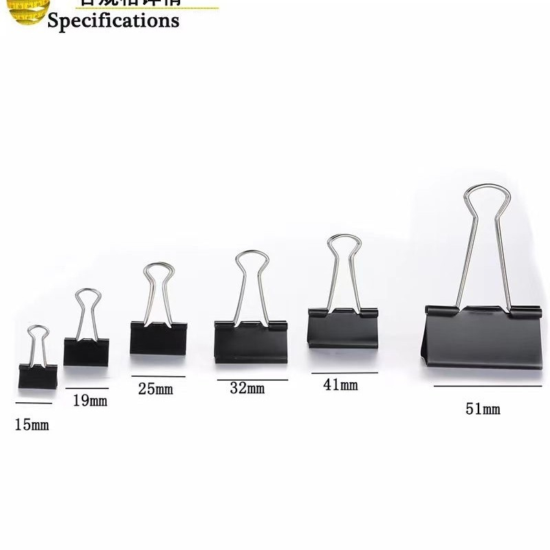 

EM BINDER CLIP PENJEPIT KERTAS WARNA HITAM ISI 12 PCS - 51mm