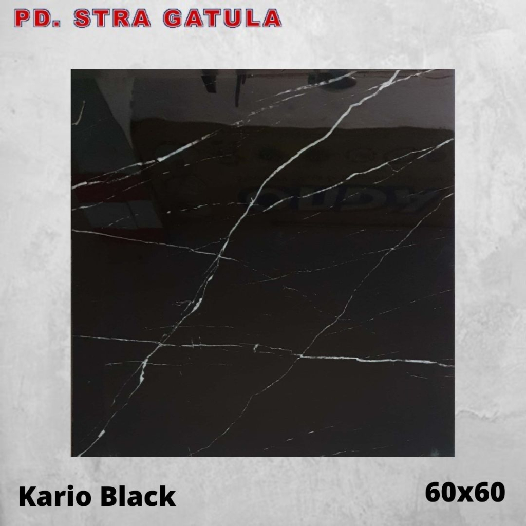 (invoice) Granit 60x60 Kario Black - Granit lantai - Granit Dinding - Keramik Granit