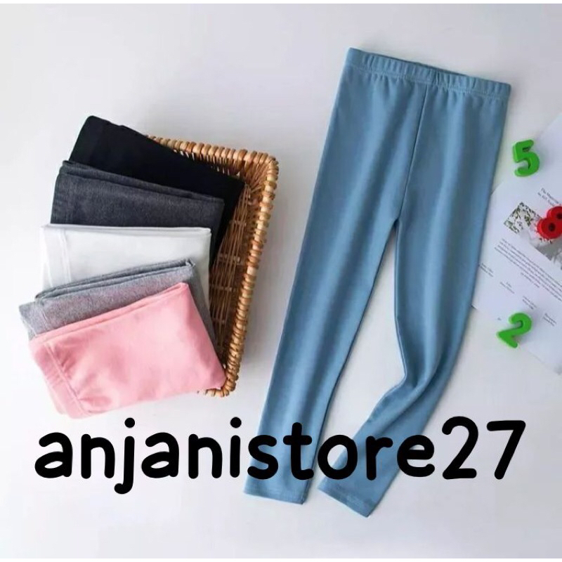 Legging Anak Kaos Perempuan Bahan Adem Usia 9-12 Tahun Ukuran XXL