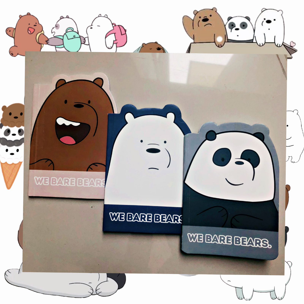 

Buku Tulis Mini - We Bare Bears Notebook Jurnal Catatan Beruang Panda Ice Bears Grizzly