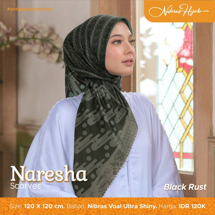 JILBAB SEGIEMPAT 120 NIBRAS NARESHA SCARVES