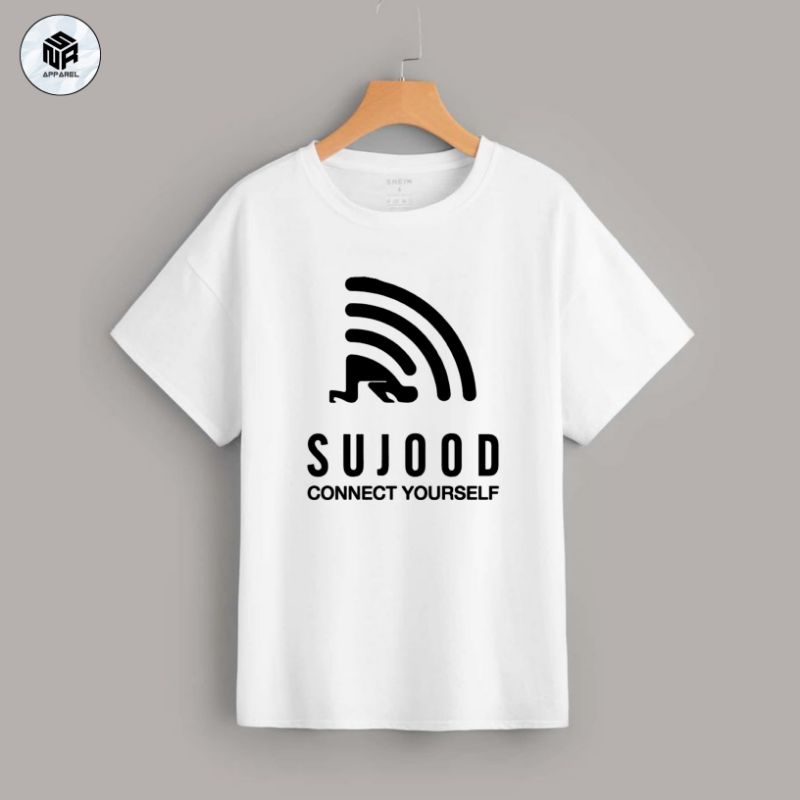 Kaos Baju T-shirt Distro Katun Islami Sujood Viral Putih