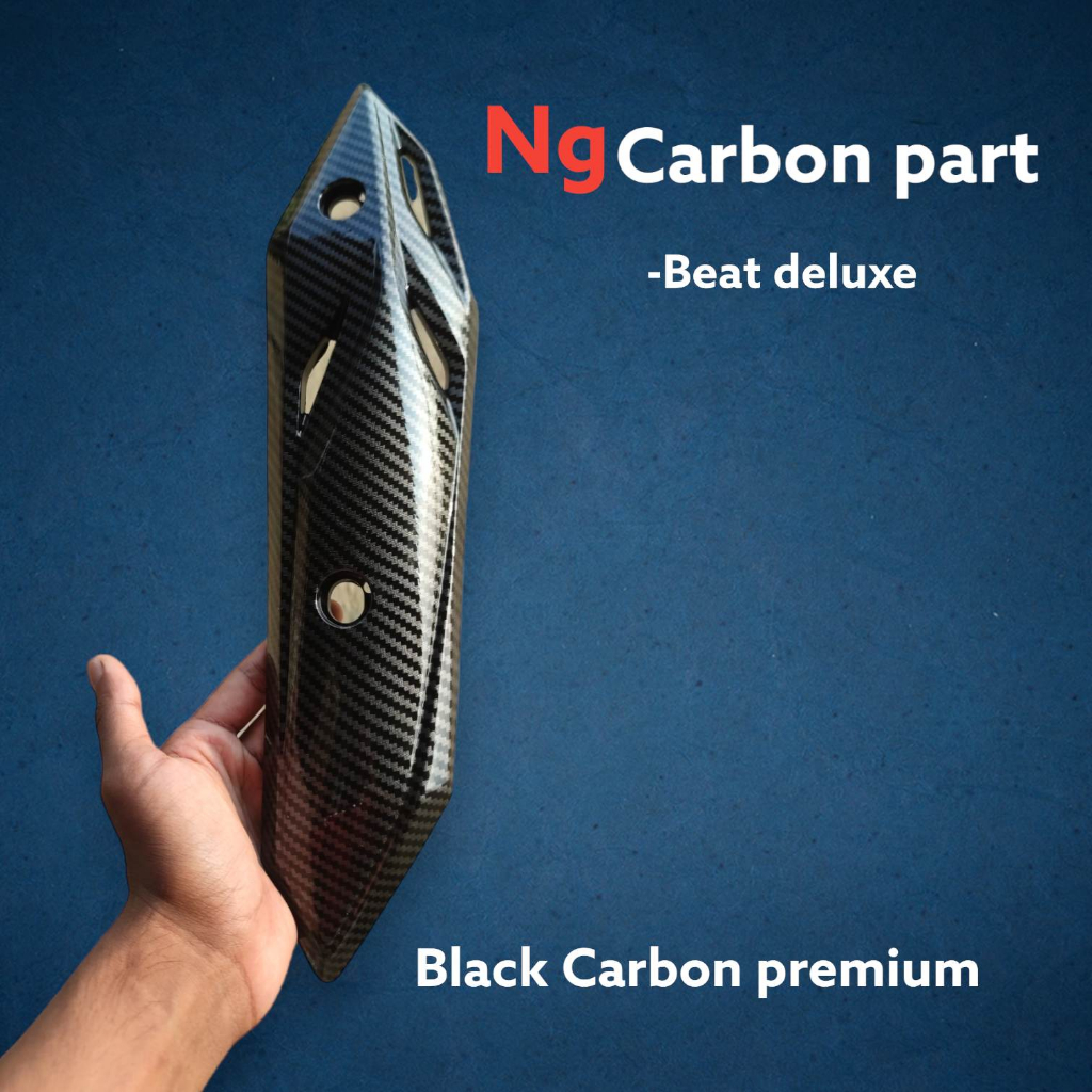 Black carbon Cover knalpot Beat 2020 beat deluxe