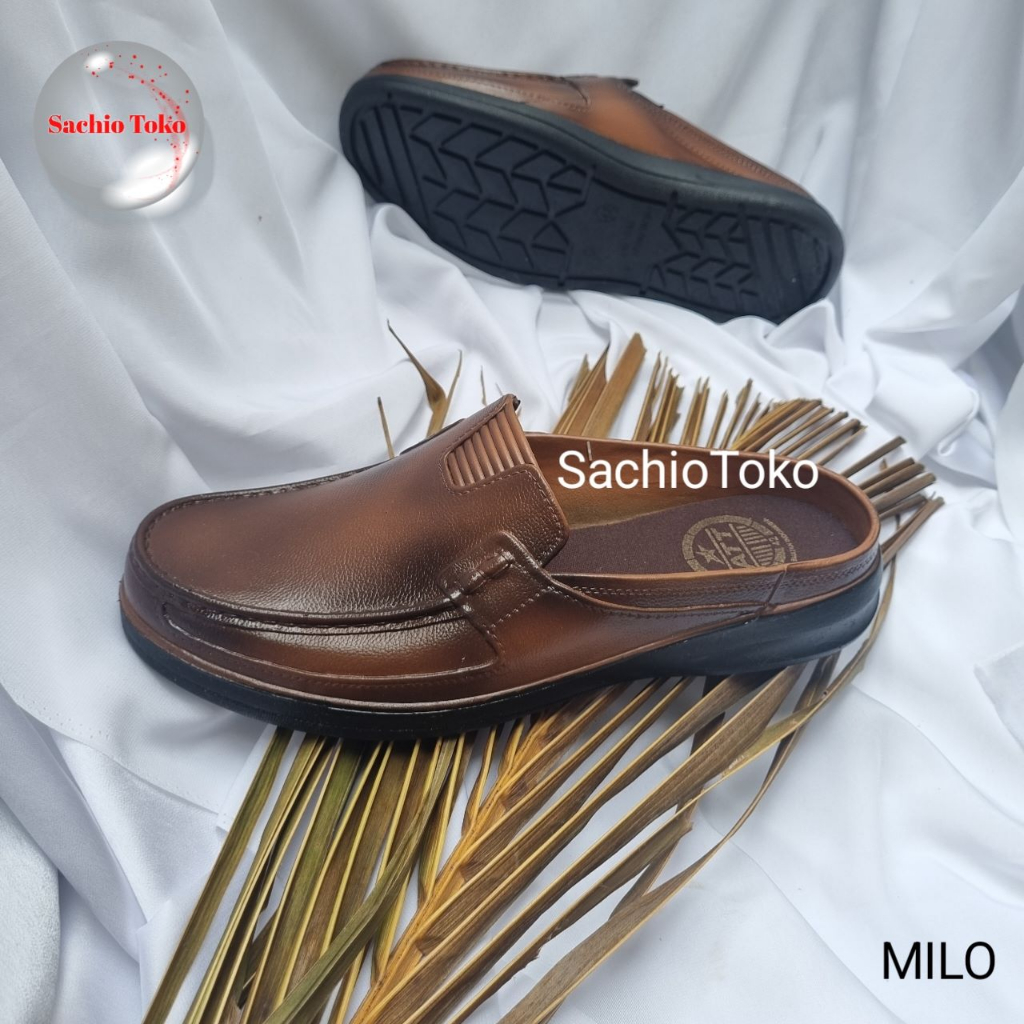 sepatu slop pria warna coklat att sachio toko