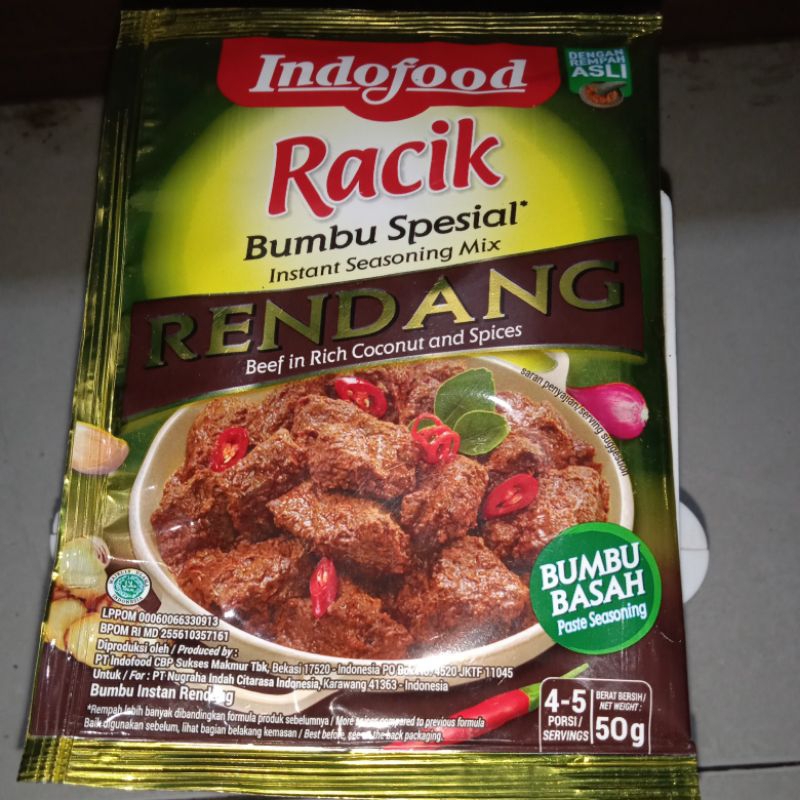 

Bumbu racik rendang indofood 50 gram