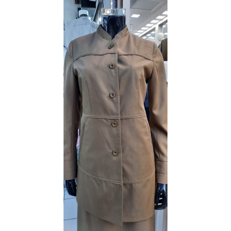 blezer princessfa/ seragam pns wanita kheki tua PRINCESSFA/ seragam pns wanita coklat tua ROK A/ ser
