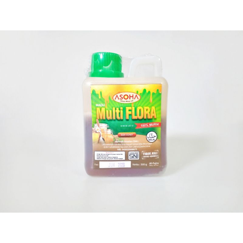 

ASOHA Madu Multiflora ukuran 500 g. 100% Madu Murni