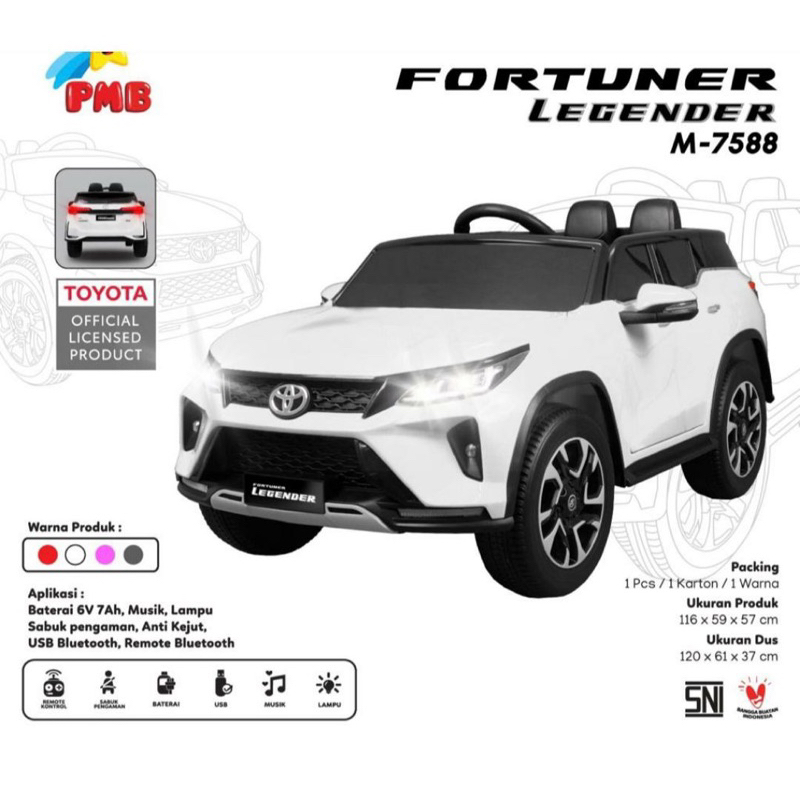 Sewa Mobil Mainan Aki Toyota Fortuner Legender M7588