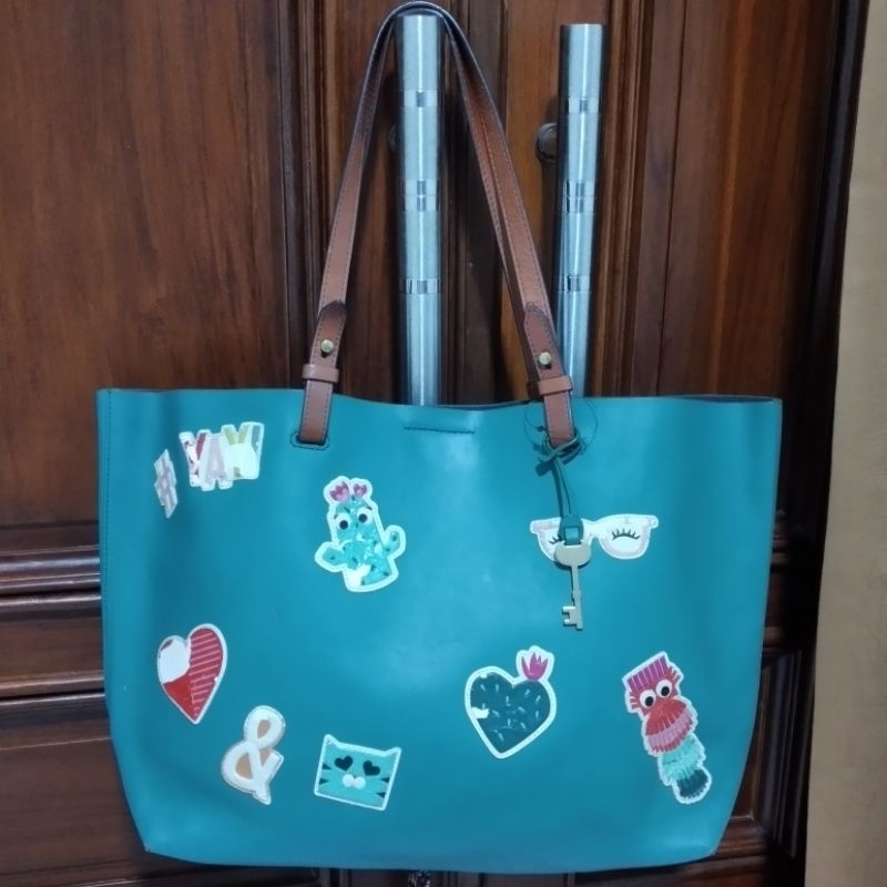 tas fossil tote preloved