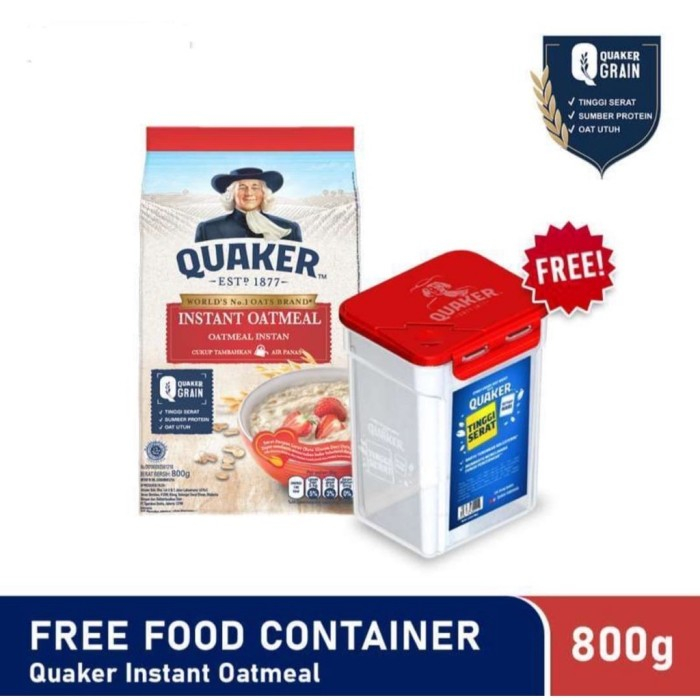

Quaker Quick Cook 800g + Free Food Container