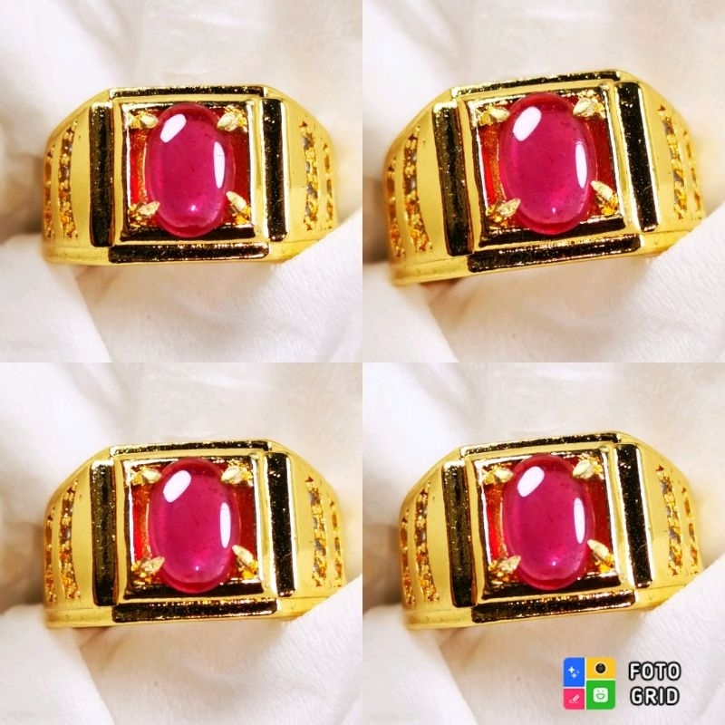 Batu permata natural ruby pigeon blood crystal