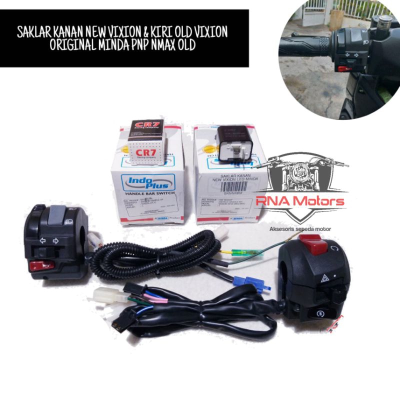 SAKLAR NMAX OLD • SAKLAR KANAN NEW VIXION & KIRI OLD VIXION ORIGINAL MINDA PNP NMAX OLD