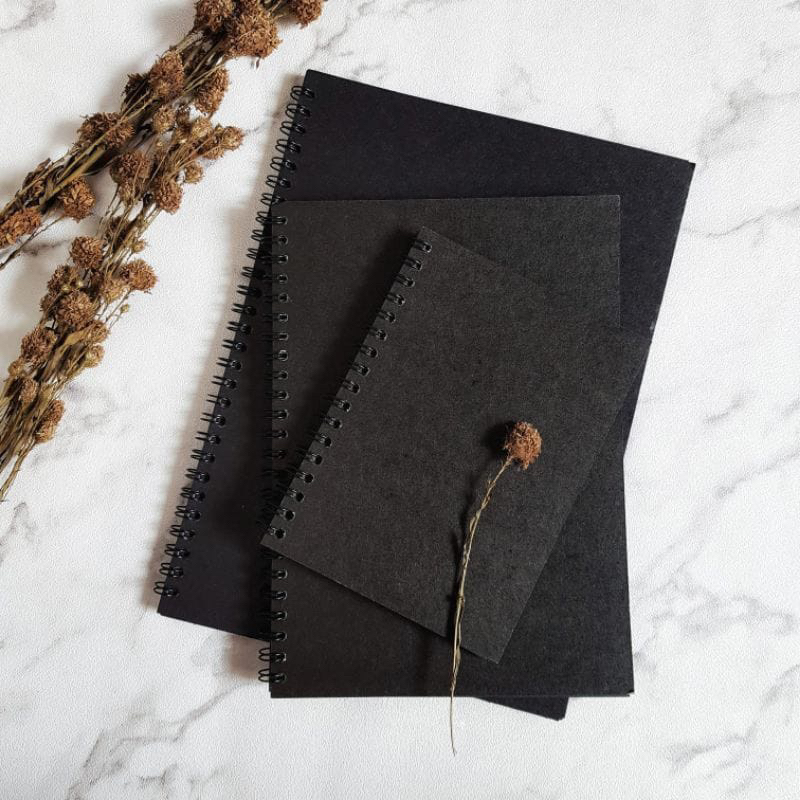

Notebook Black Paper Sketchbook Hitam Buku Sketsa