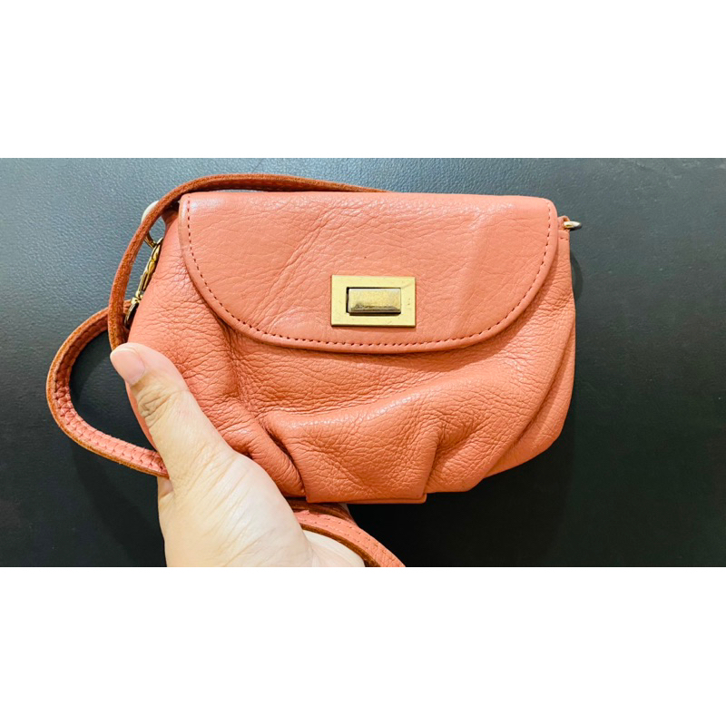 mini sling bag kulit asli