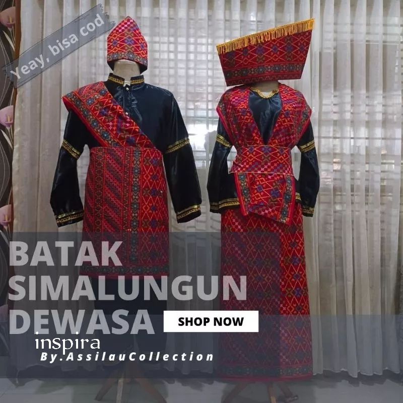 baju adat Batak Simalungun dewasa satuan/pakaian adat Batak Simalungun dewasa/busana tradisional Bat