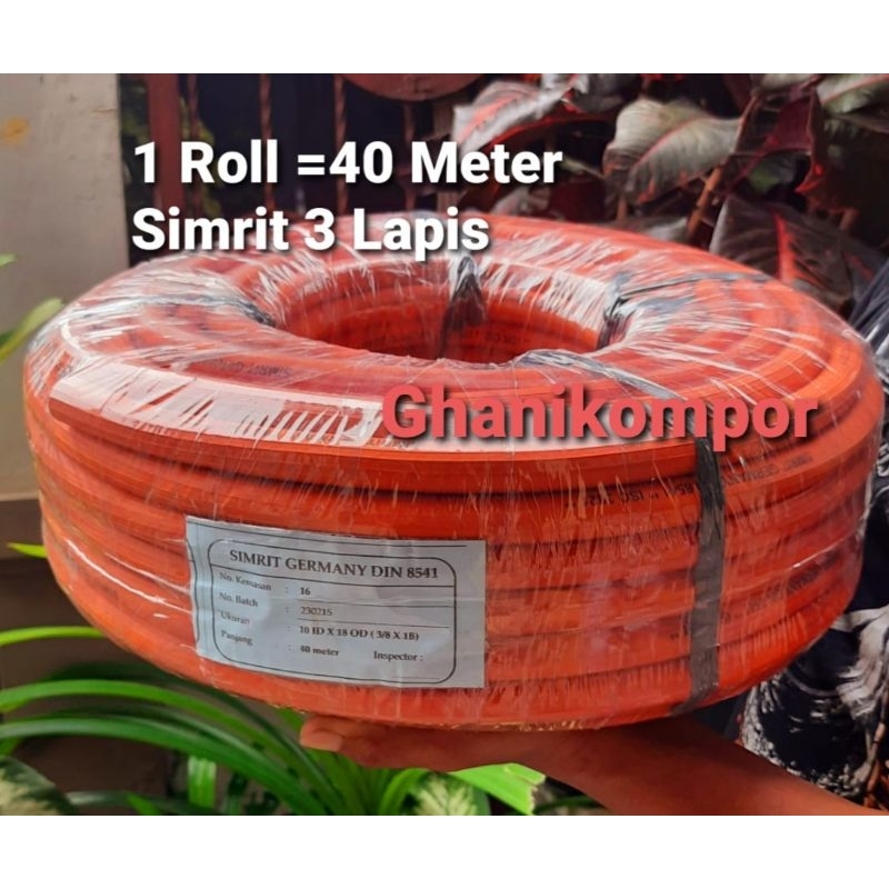 Selang Simrit 3 Lapis 1 Roll - Selang Gas Lpg Simrit Original - Selang Kompor gas- Selang Oven - Sel