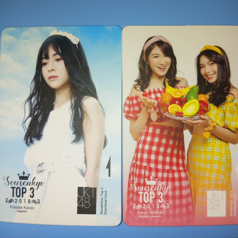 PHOTOCARD/DOWNLOAD CARD JKT48 SSK 2018 TOP 3 | GRACIA-SHANI (GRESHAN) & CINDY YUVIA (YUPI)