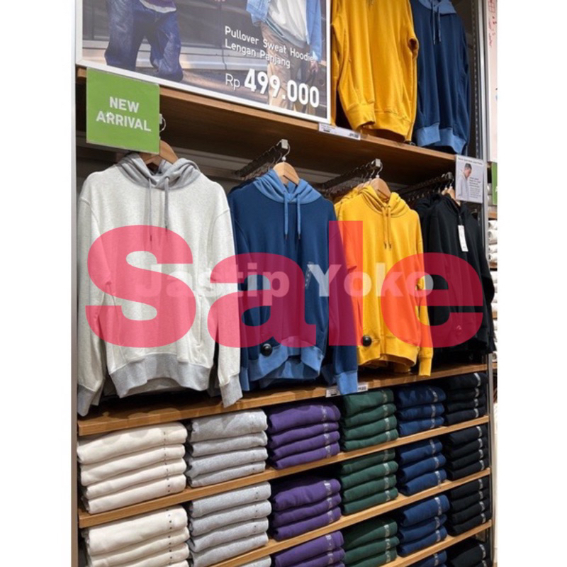 SALE MEN Pullover Sweat Hoodie n Sweater Lengan Panjang UNIQLO