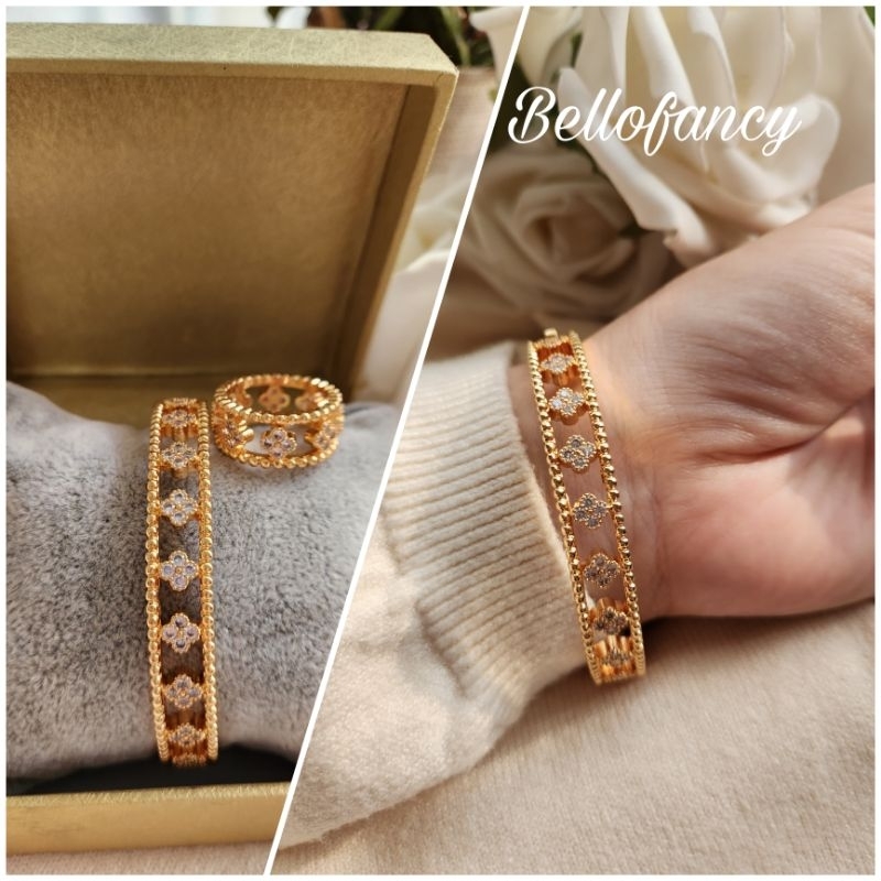 Bellofancy Gelang Bangle VC clover gold