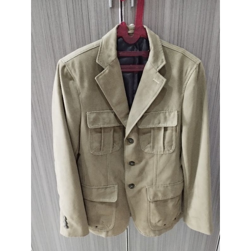 Zara Man original jaket beludru fashion pria