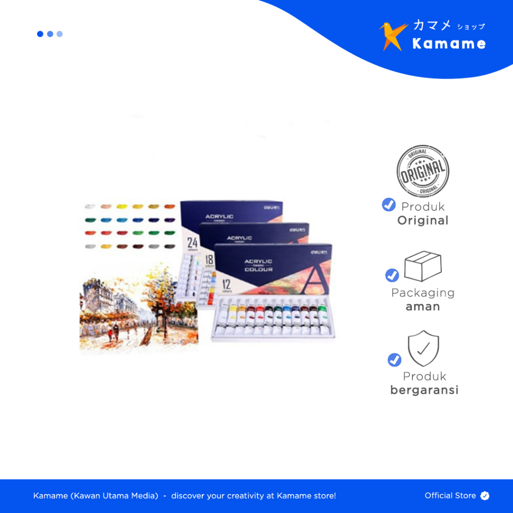 

Deli Acrylic Colors - cepat kering dan halus 73856 73857 73858 73912 - Kamame