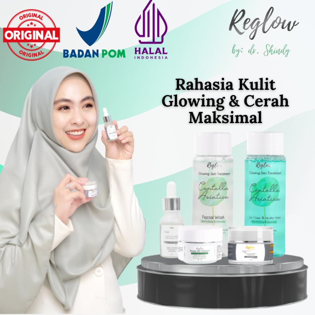 Paket Skincare Reglow dr Shindy Putri Re Glow Series Skin Care Treatment Perawatan Kecantikan Wajah 