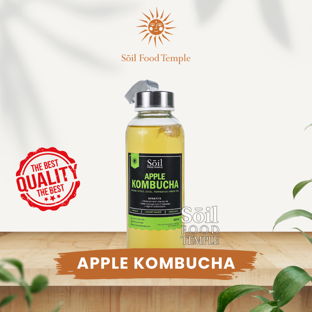 

Apple Kombucha Fermentasi Teh Hijau 350ml Khusus Instant Only