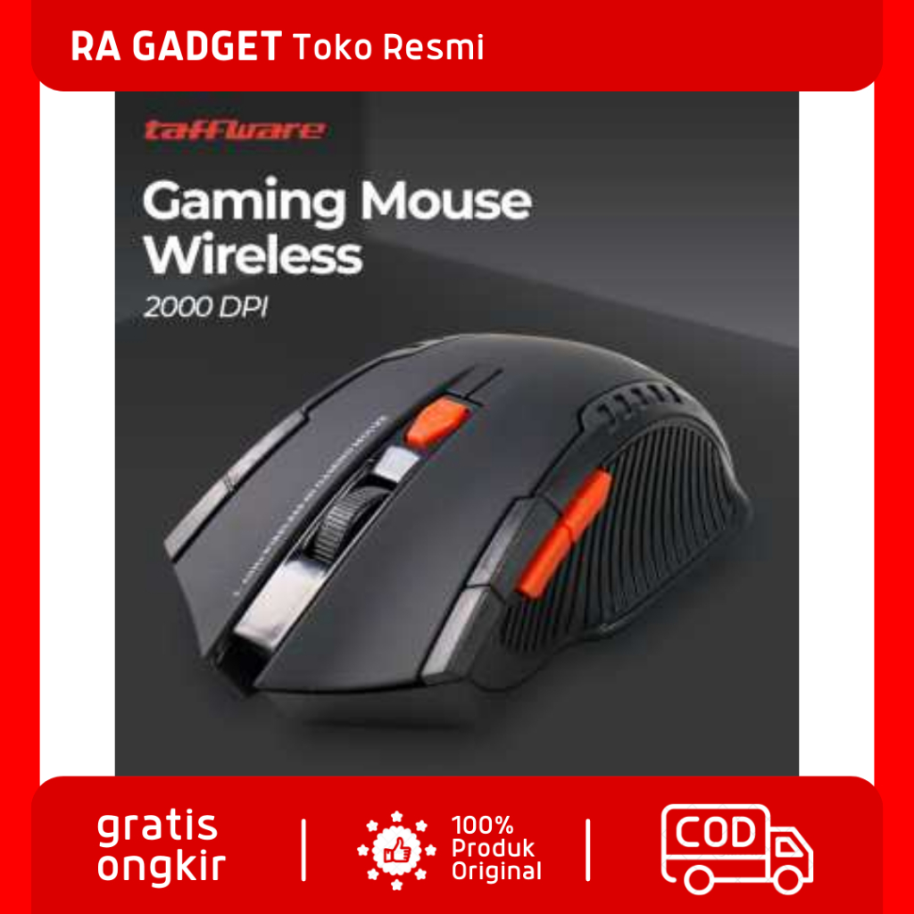 Fantech Gaming Mouse Wireless 2000 DPI / Mouse Gaming Computer Laptop Notebook PC Optical Robot Isi 