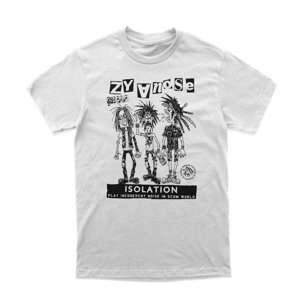 Kaos Tshirt Baju Band Zyanose "Isolation" White Merchandise