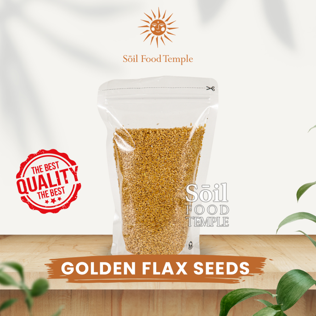 

golden flax seeds biji bunga flax isi 100 Gram