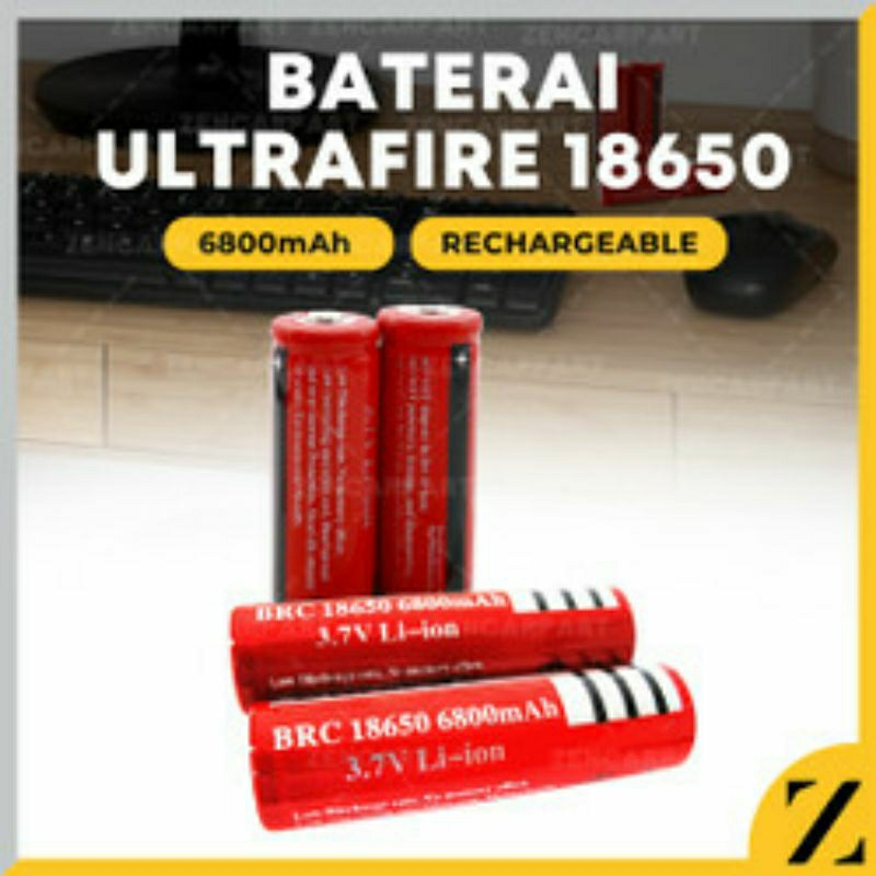 Baterai Batray Ultrafire 18650 /6800Mah