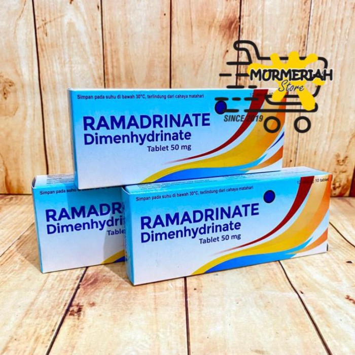 RAMADRINATE Dimenhydrinate 50 mg Box 100 tablet - Obat Mual & Muntah