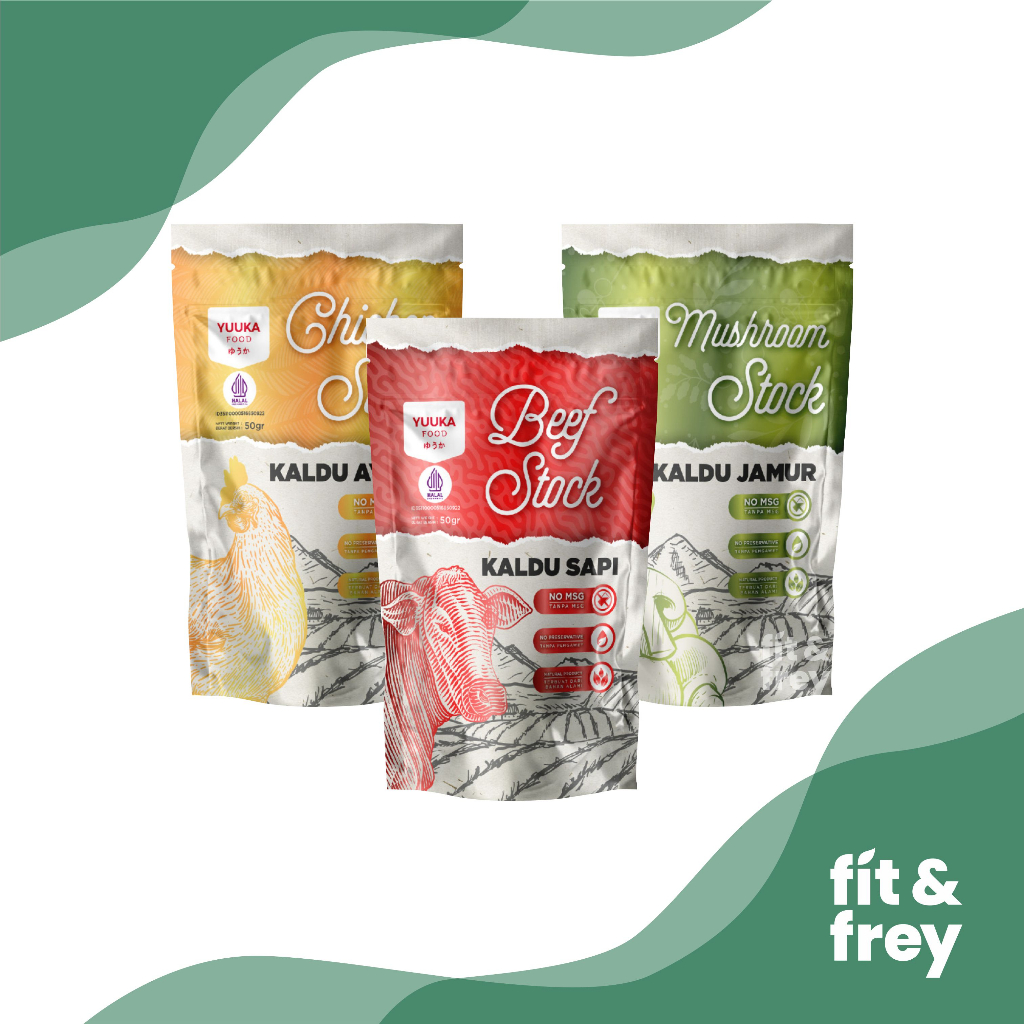 

YUUKA FOOD Kaldu Sapi / Ayam / Jamur 50g - Stock Powder - No Msg