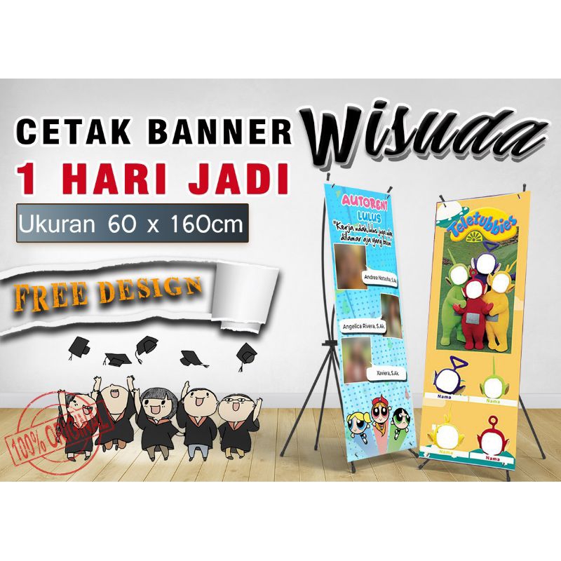 X Banner Wisuda Graduations Baner Wedding Baner Banner Ulang Tahun