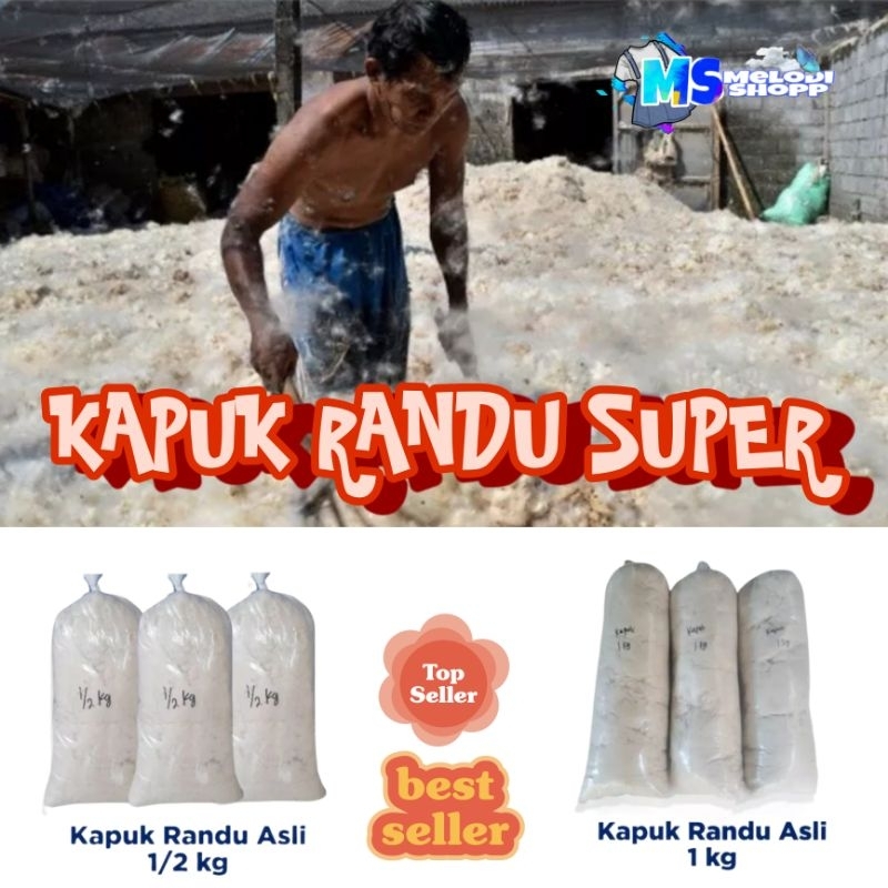 Kapuk Randu Kiloan Super Tanpa Biji/Kapuk Randu Super Isian Bantal Guling Murah