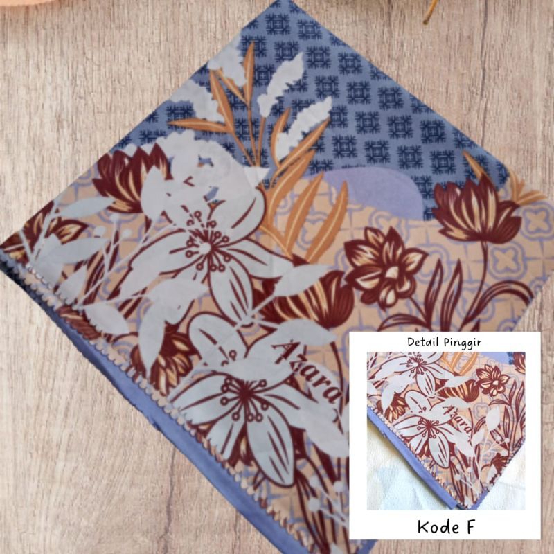 HIJAB SEGI EMPAT SYARI MOTIF KATUN VOAL LC ORIGINAL  SIZE 130×130