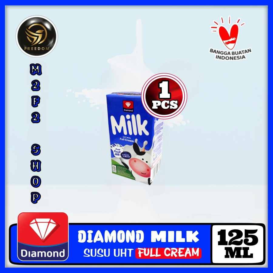 

DIAMOND MIlk Susu Kotak UHT Full Cream | Plain - 125 ml (Kemasan Satuan)