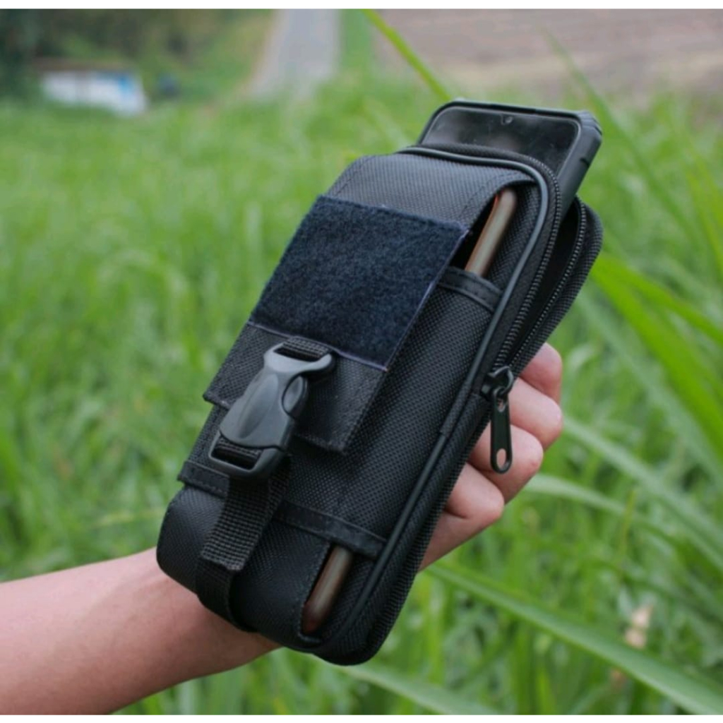 Tempat Sarung Hp Pinggang Pria Tas Dompet Hnadphone Tactical Pouch Hp