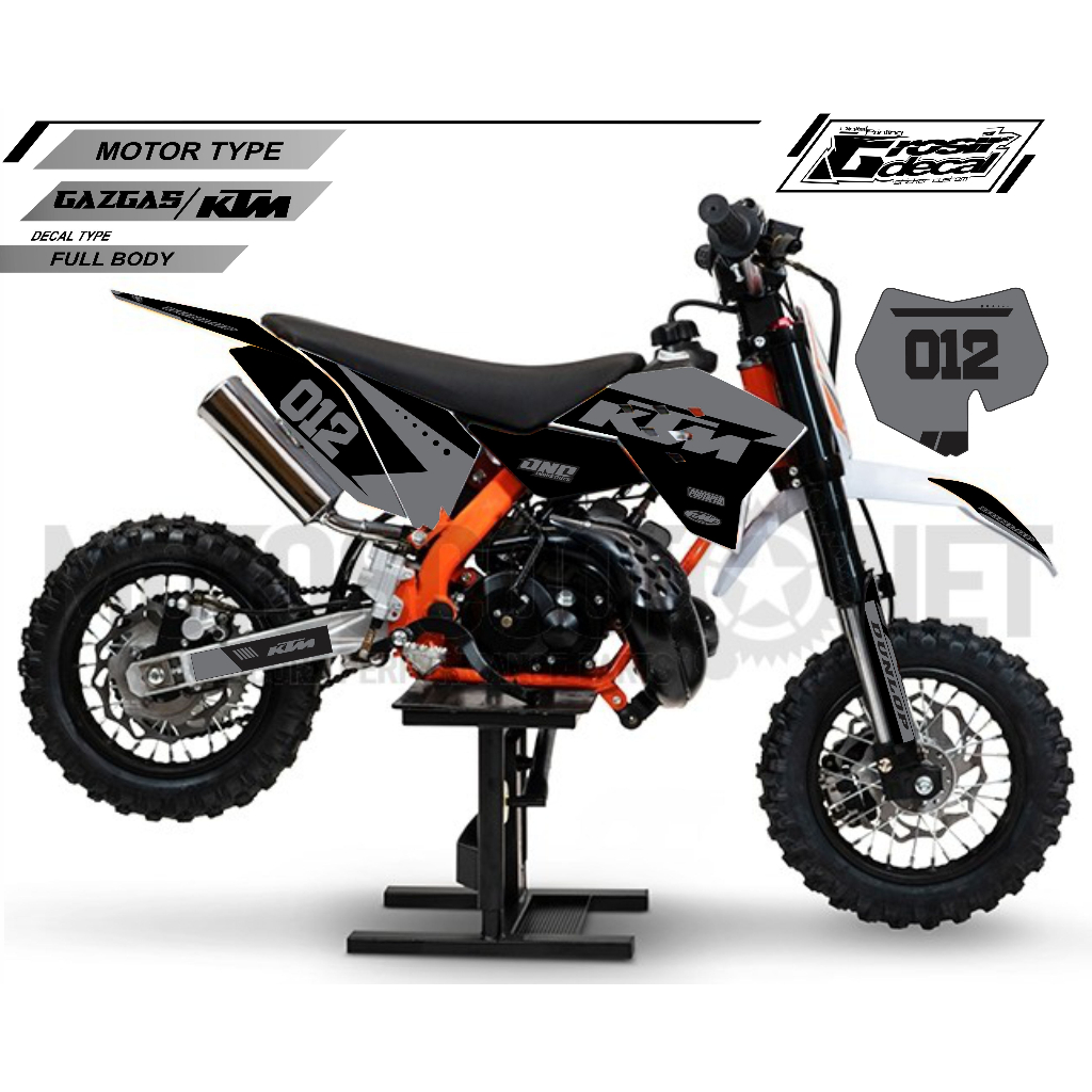 Decal Mini trail Gazgas 50cc  / KTM 50cc Full Body Free Custom