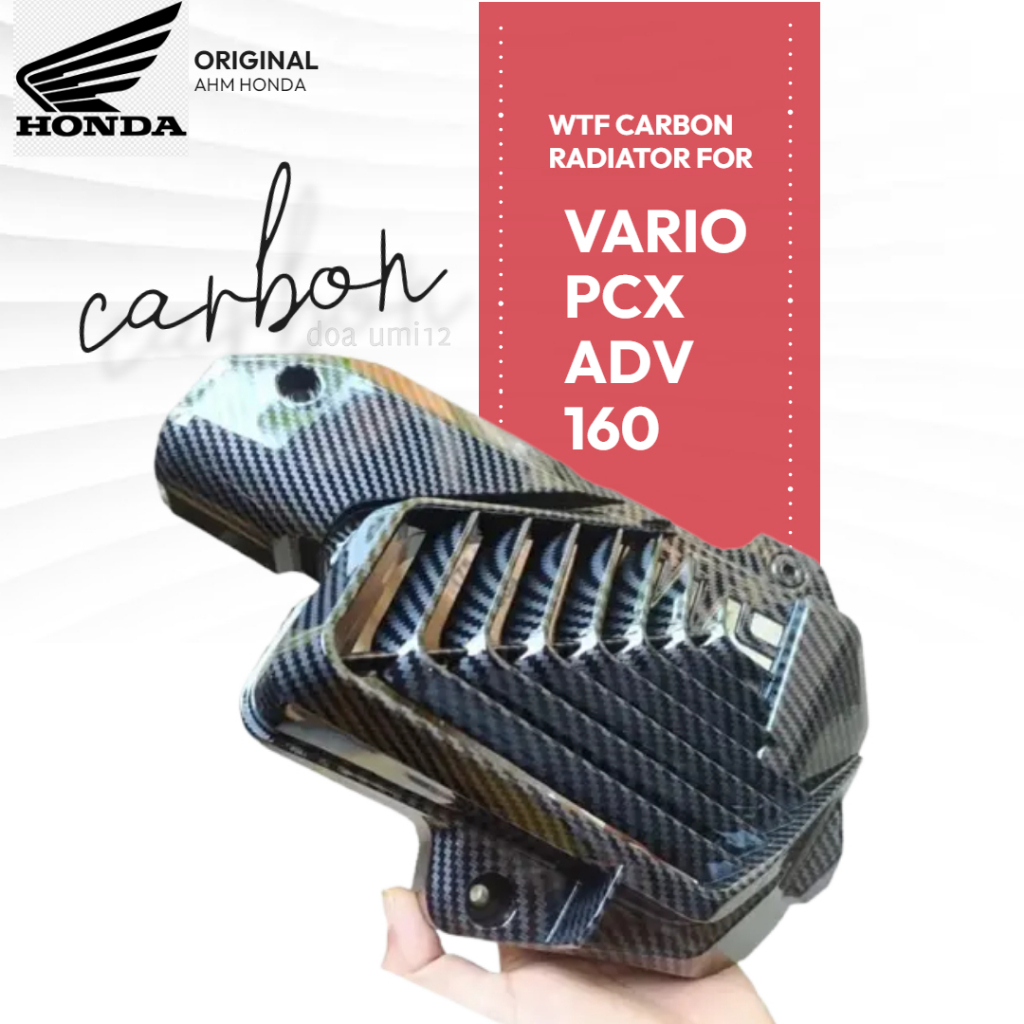 Tutup radiator pcx 160 carbon / tutup radiator vario 160 carbon / tutup radiator pcx new 160 / Vario