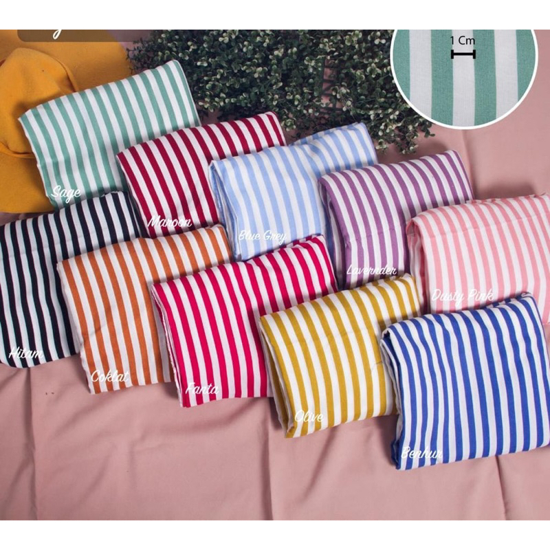 KAIN RAYON VISCOSE PREMIUM SALUR 1 cm