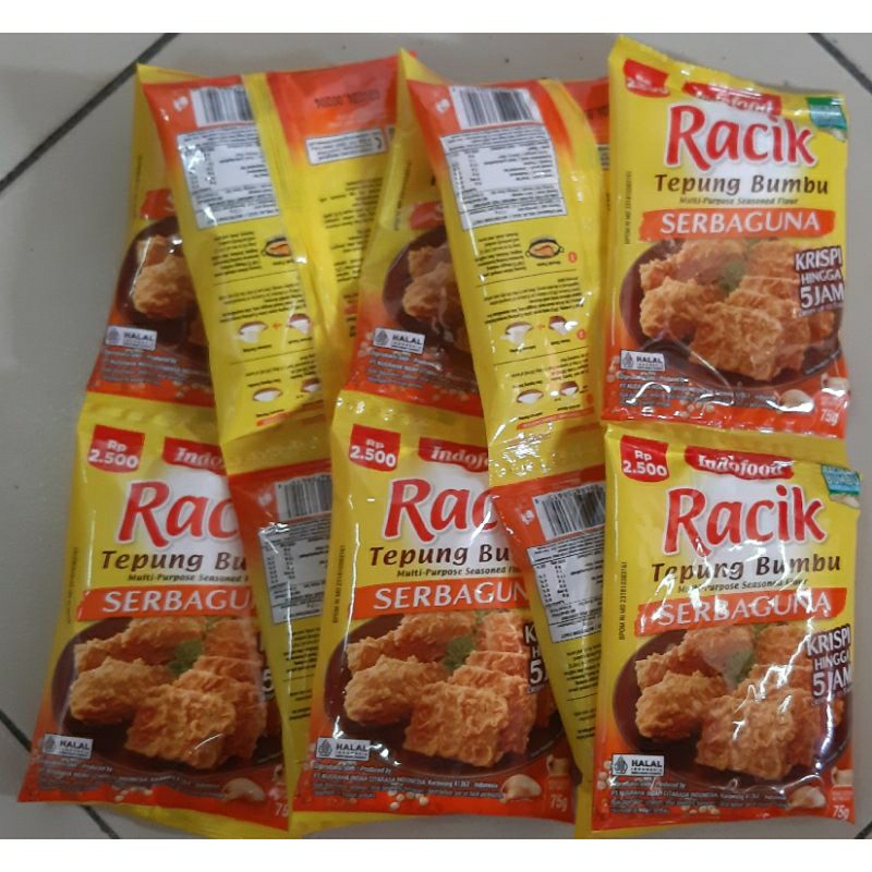 

Racik tepung bumbu serbaguna 75 g (1 Rcng isi 10 pcs)